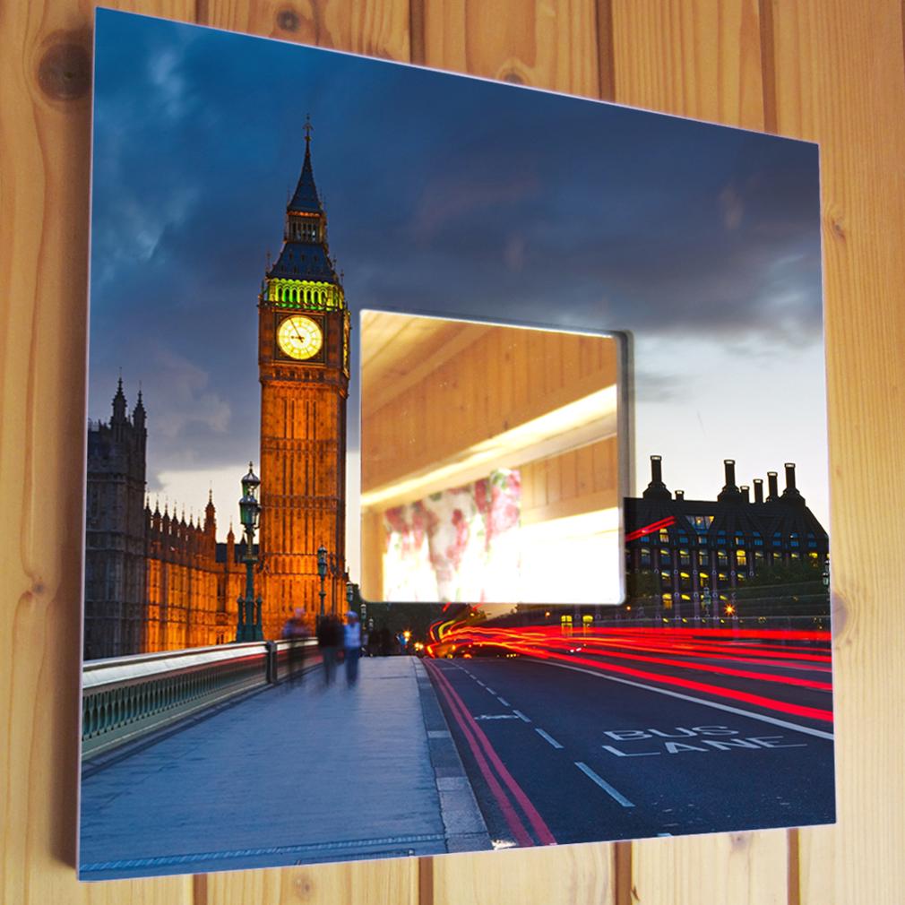 Зеркало декоративное Вечерний Лондон Англия 260х260 мм (M03041)
