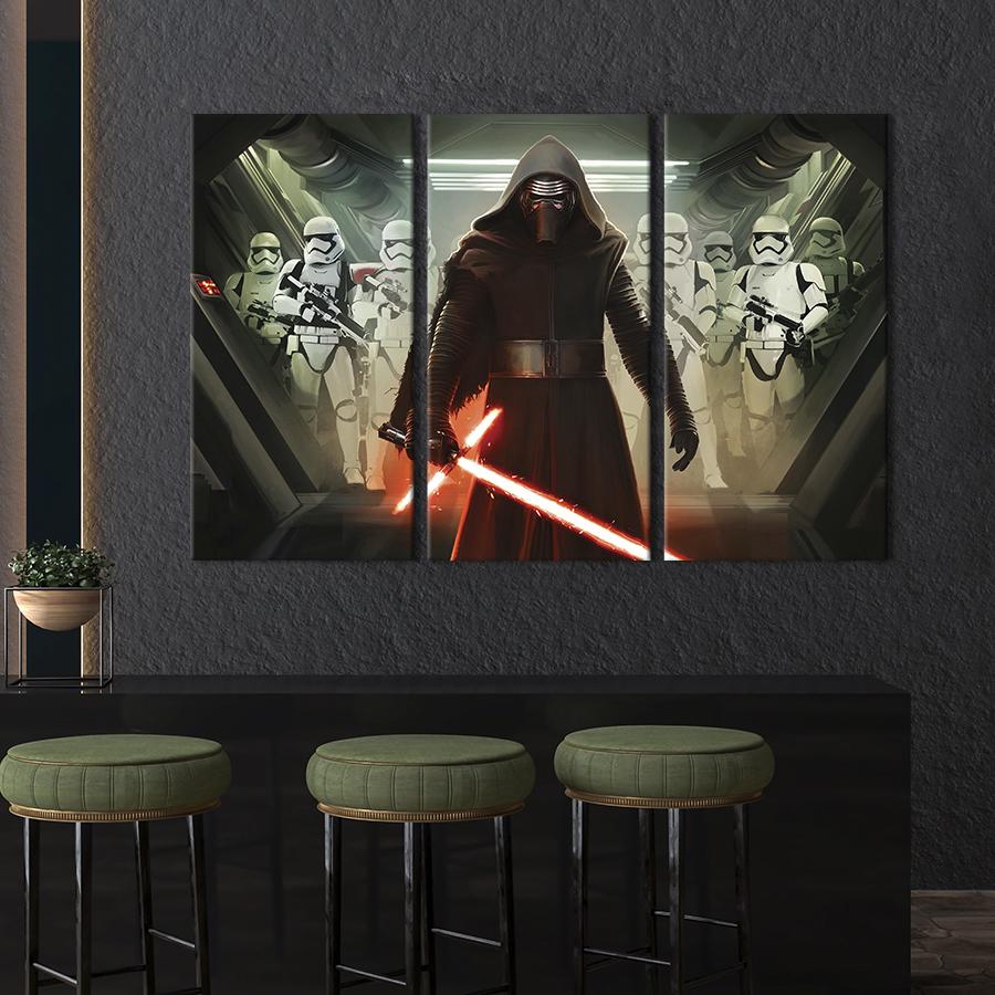Модульная картина триптих Kylo Ren 78x48 см (669-31)