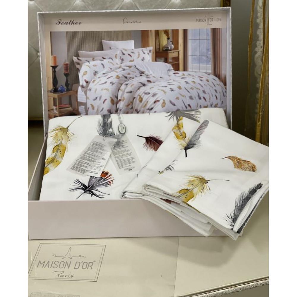 Комплект постельного белья Maison D'or Feather сатин евро (2000022279229)