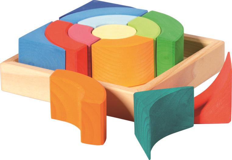 Конструктор деревянный круг Разноцветный (NIC523344)