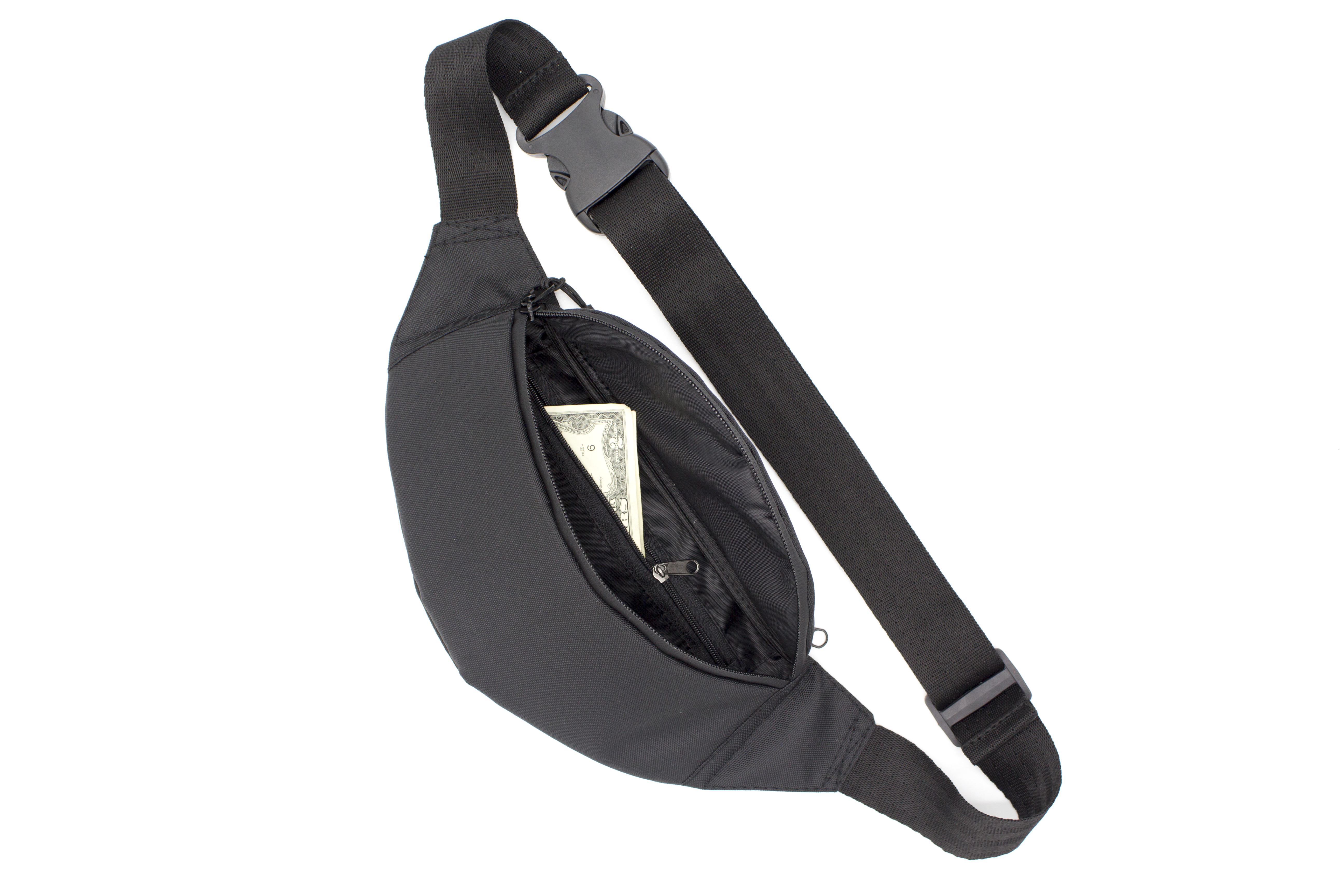 Сумка бананка Чорний (BO-001) - фото 2 Сумка бананка Чорний (BO-001) - фото 2