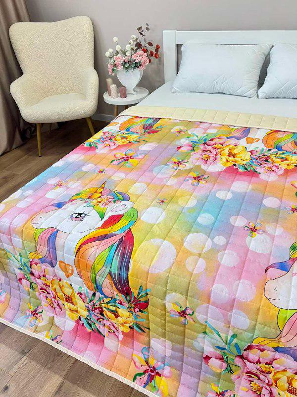 Ковдра дитяча з малюнком єдинороги двостороння 150х210 см Кремовий (27503935) - фото 5 Ковдра дитяча з малюнком єдинороги двостороння 150х210 см Кремовий (27503935) - фото 5