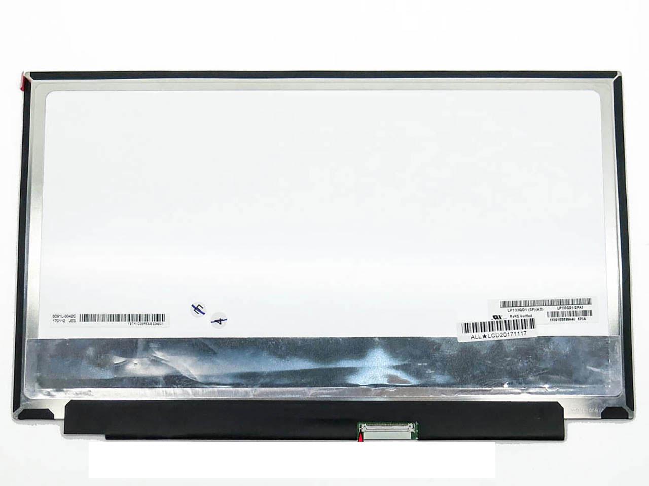 Матриця для ноутбука LQ133D1JX34 діагональ 13,3" роздільна здатність 3200х1800 WQXGA 16:9 роз'єм eDP 40 pin справа внизу