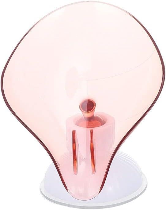 Держатель для губки на раковине на присоске со сливом Белый с розовым (KG-11882) - фото 2