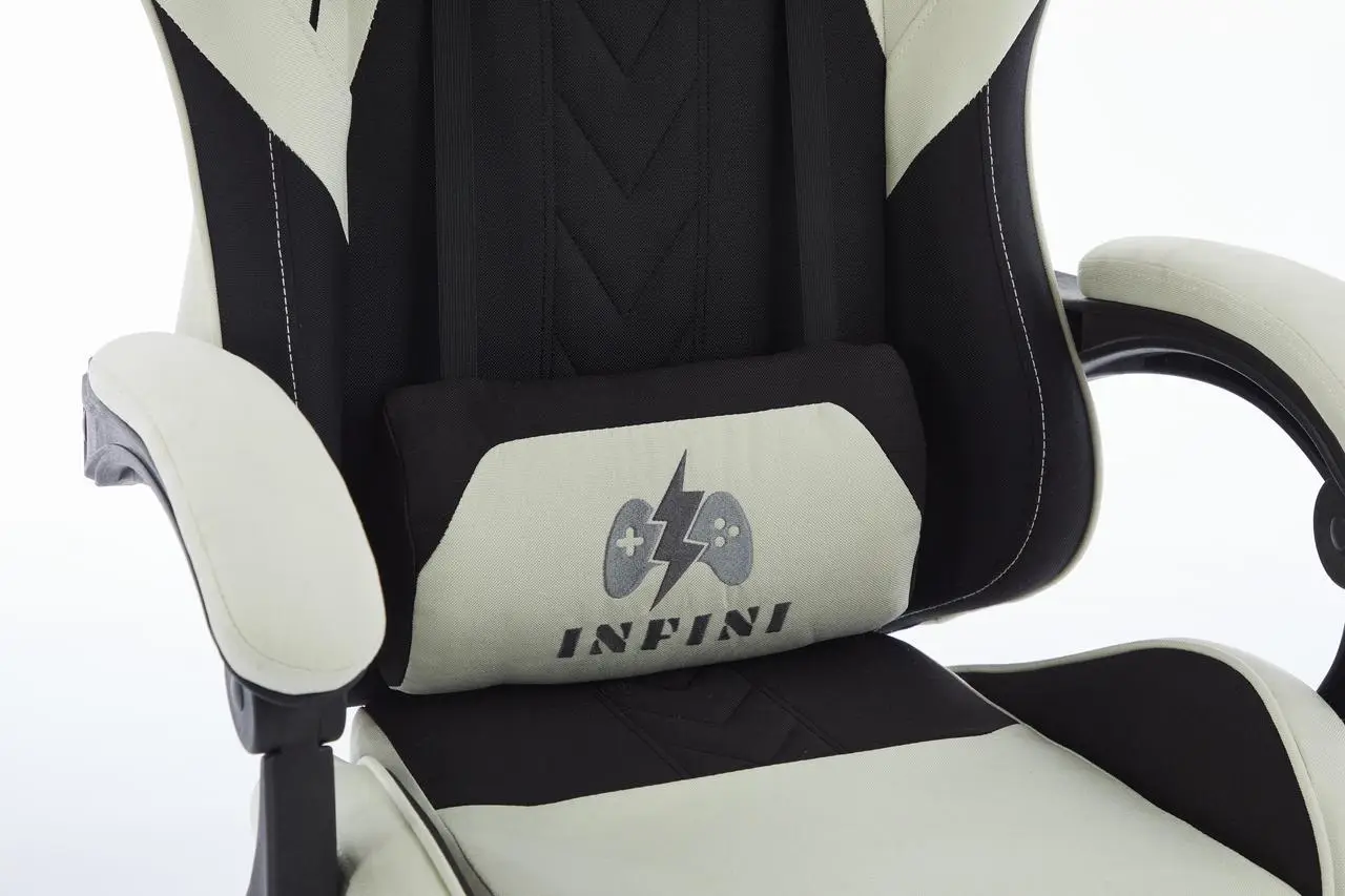 Кресло геймерское тканевое Infiny Dzhoystyk Молочный - фото 10