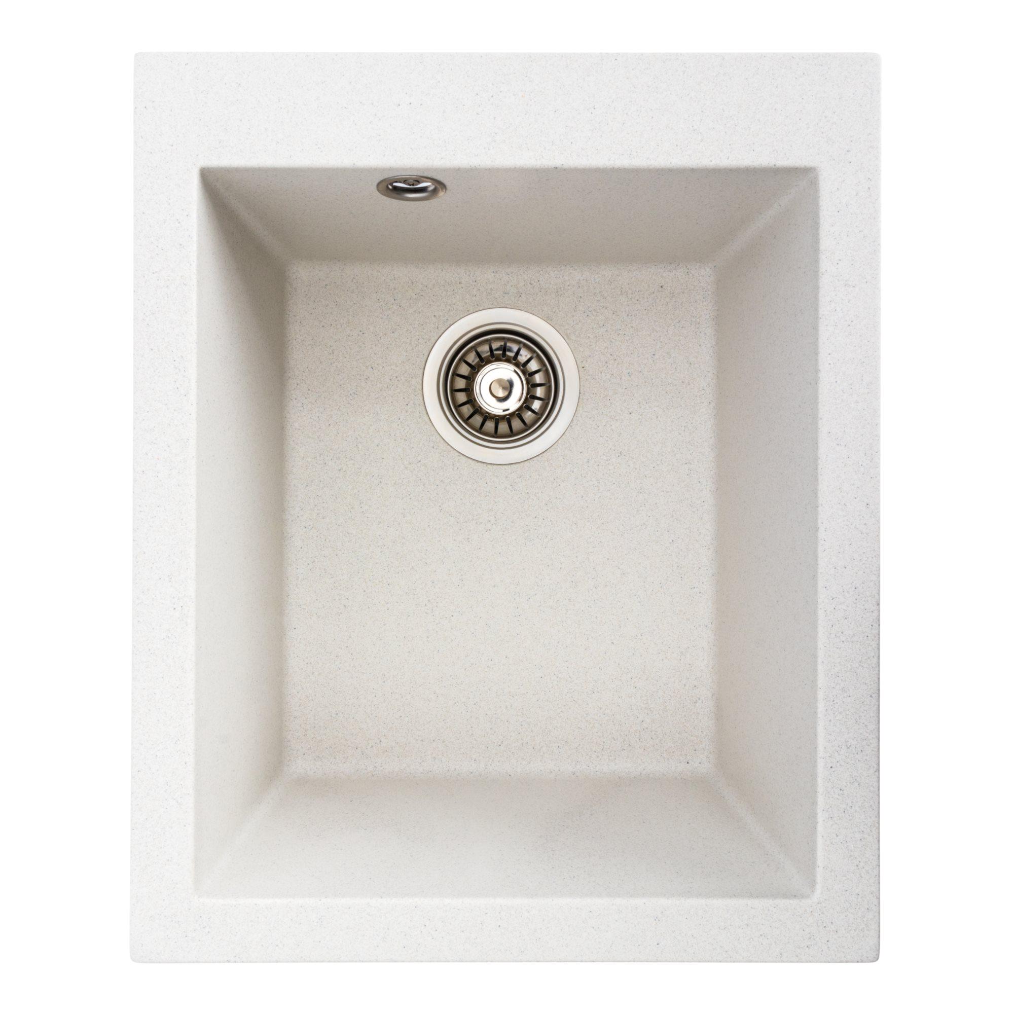 Мийка гранітна для кухні Platinum 4150 SOKIL матова в крапку Білий - фото 1 Мийка гранітна для кухні Platinum 4150 SOKIL матова в крапку Білий - фото 1