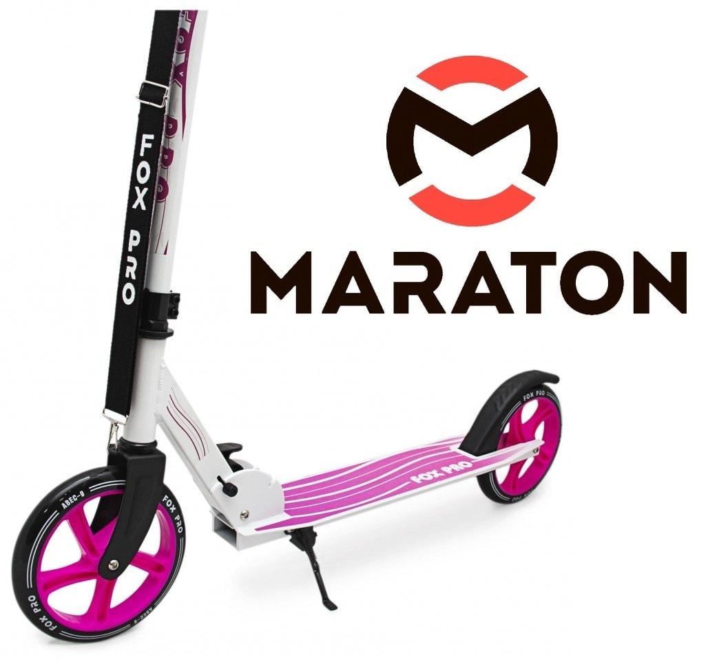 Самокат детский Maraton Fox Pro c LED-фонарикиком Розовый - фото 3 Самокат детский Maraton Fox Pro c LED-фонарикиком Розовый - фото 3