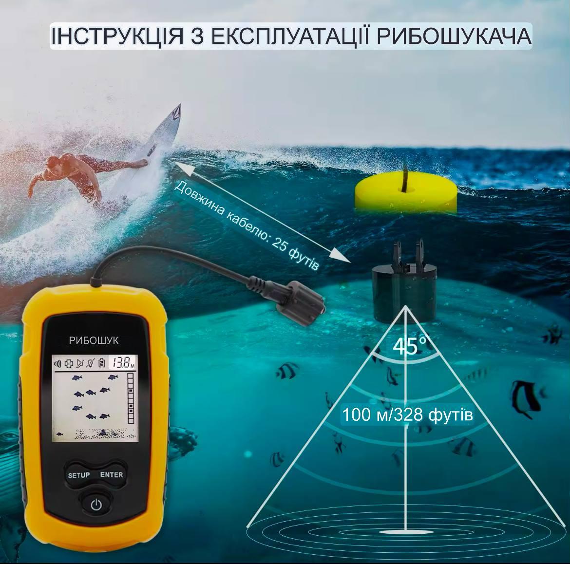Ехолот портативний FFC1108-1 до 100 м (2456623020) - фото 9