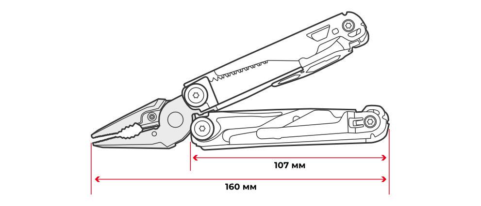 Мультитул Intertool HT-0547 STORM 12в1 з чохлом Hornet - фото 14 Мультитул Intertool HT-0547 STORM 12в1 з чохлом Hornet - фото 14