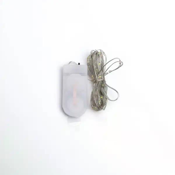 Гірлянда Роса нитка 50 LED 5 м на батарейках жовтий (50L5MWY) - фото 4