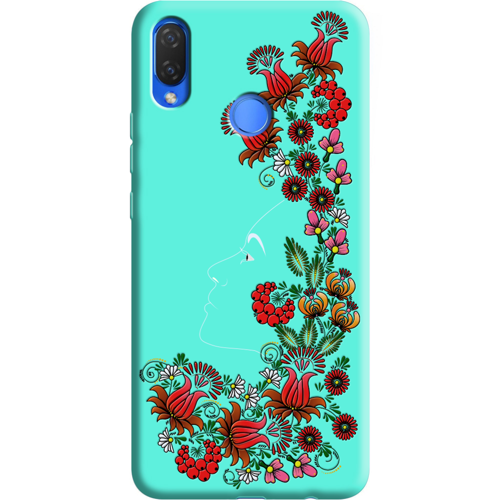 Чехол Boxface Huawei P Smart Plus 3D Ukrainian Muse Мятный силикон (34912-bk64-36134)