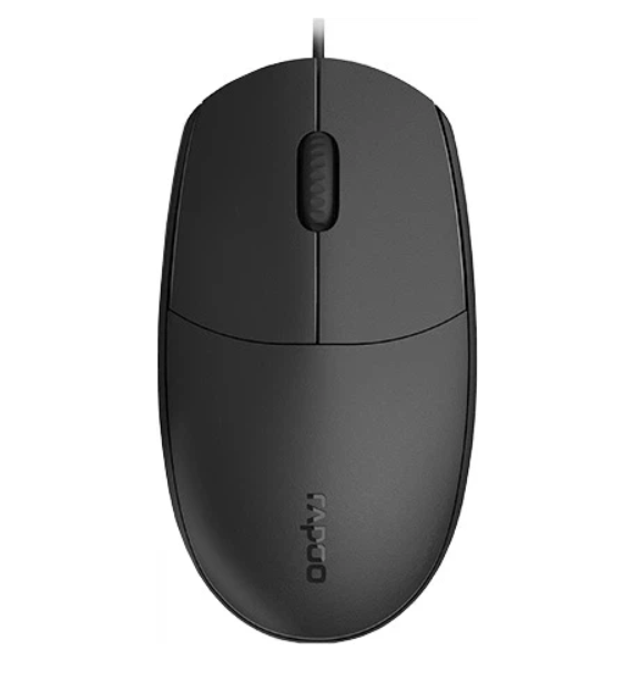 Компьютерная мышка RAPOO N100 Optical USB 800-1600 dpi кабель 1,2 м Черный (N100)
