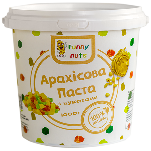 Арахісова паста FunnyNuts з цукатами 1000 г (1313014303)