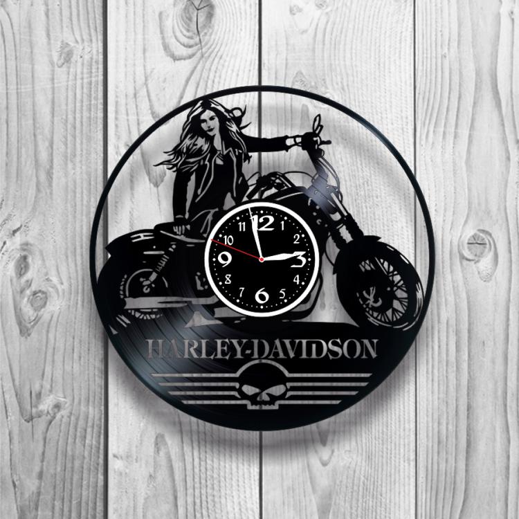 Часы настенные Harley-Davidson 0410  из виниловой пластинки