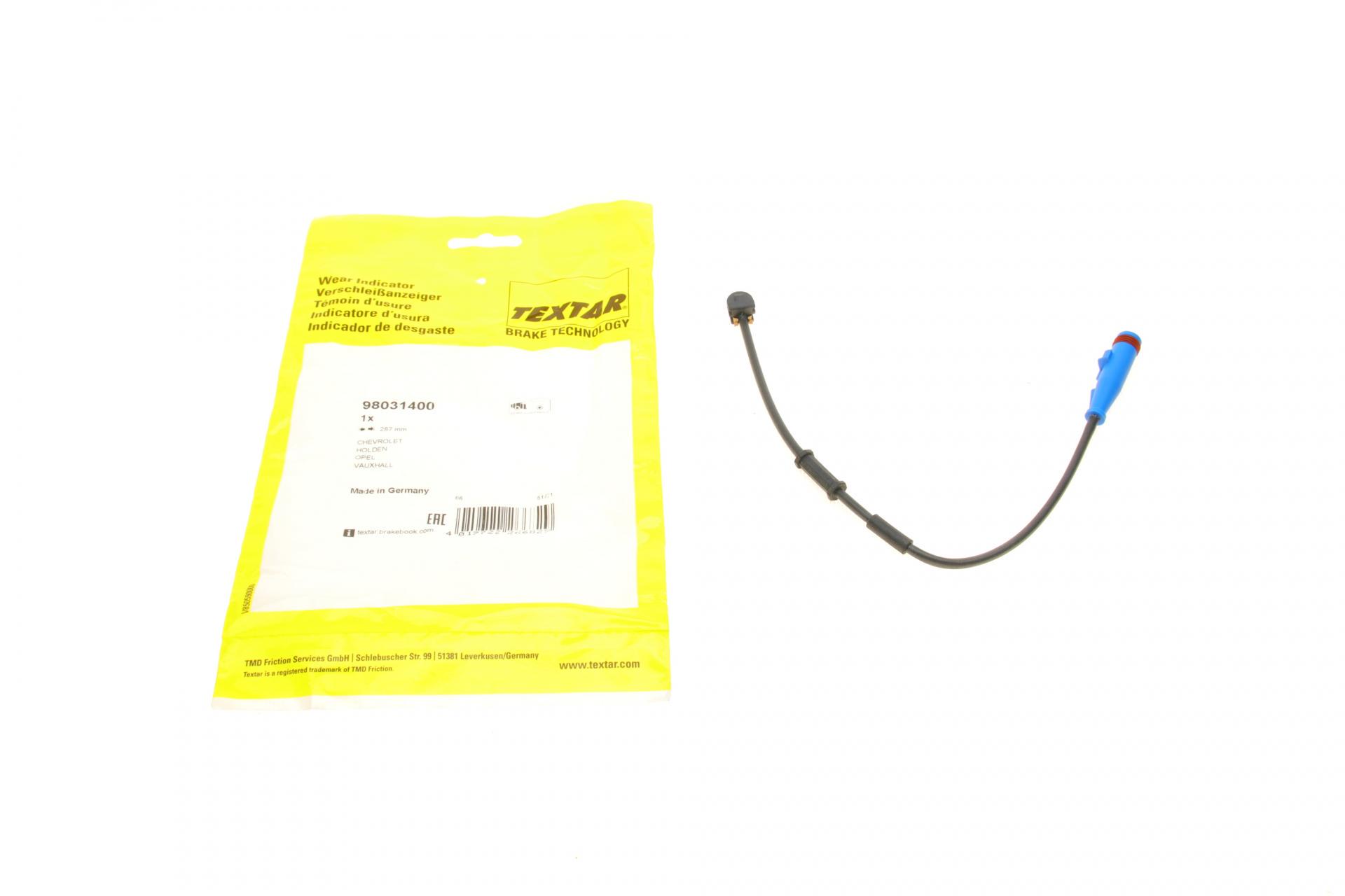 Датчик зносу передніх гальмівних колодок Opel Vectra C/Astra H/Zafira 02- L 300 мм (98031400)