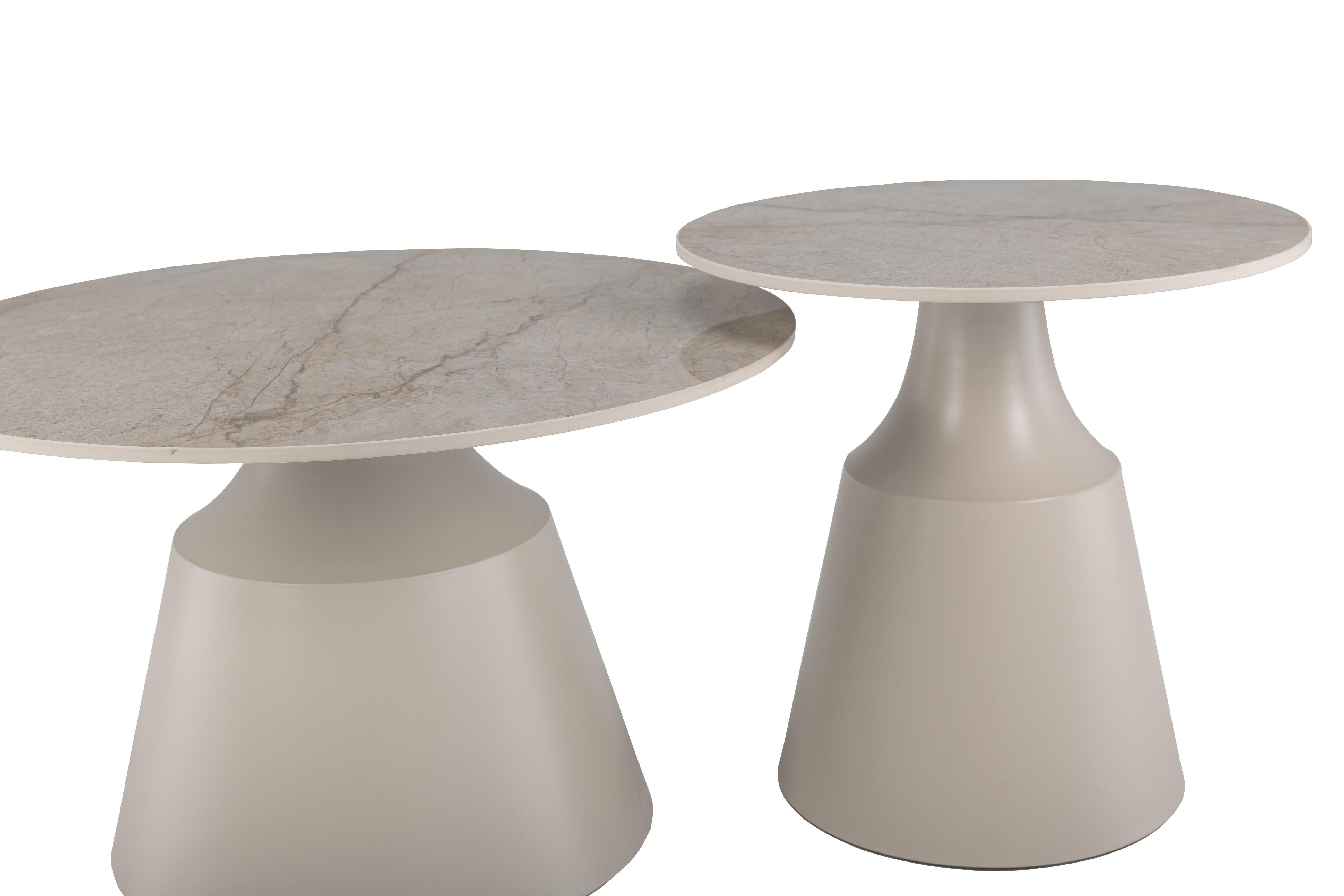 Комплект журнальных столов Vetro Дадди 700х460 мм/500х400 мм 2 шт. Мистик грей/Капучино (СТ-42) - фото 4