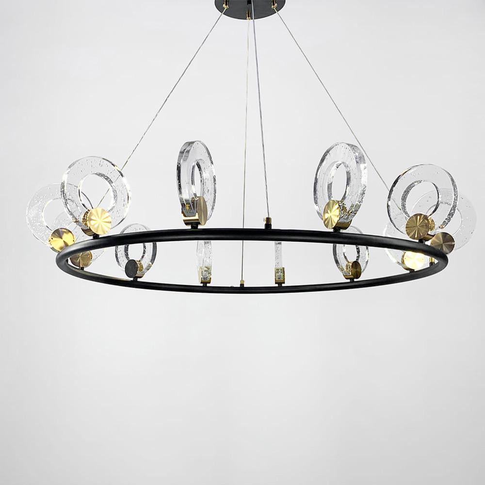 Подвесной светильник 120 см 120W 12 колец Черный (G 068/12)