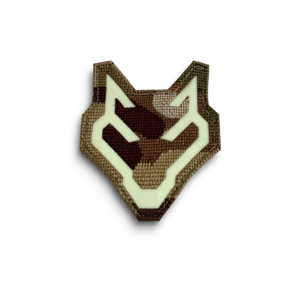 Шеврон на липучке Laser Cut Лис FOX 5х5,5 см Мультикам/Люминистентный