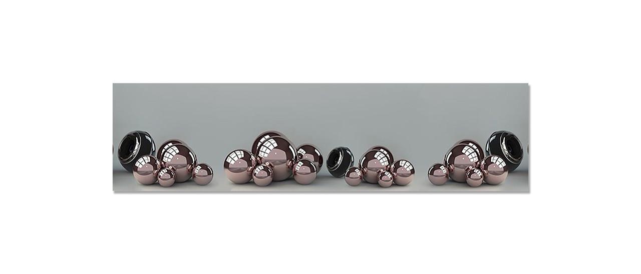 Наклейка виниловая на кухню Zatarga Стальные сферы 650х2500 мм (1283915337)