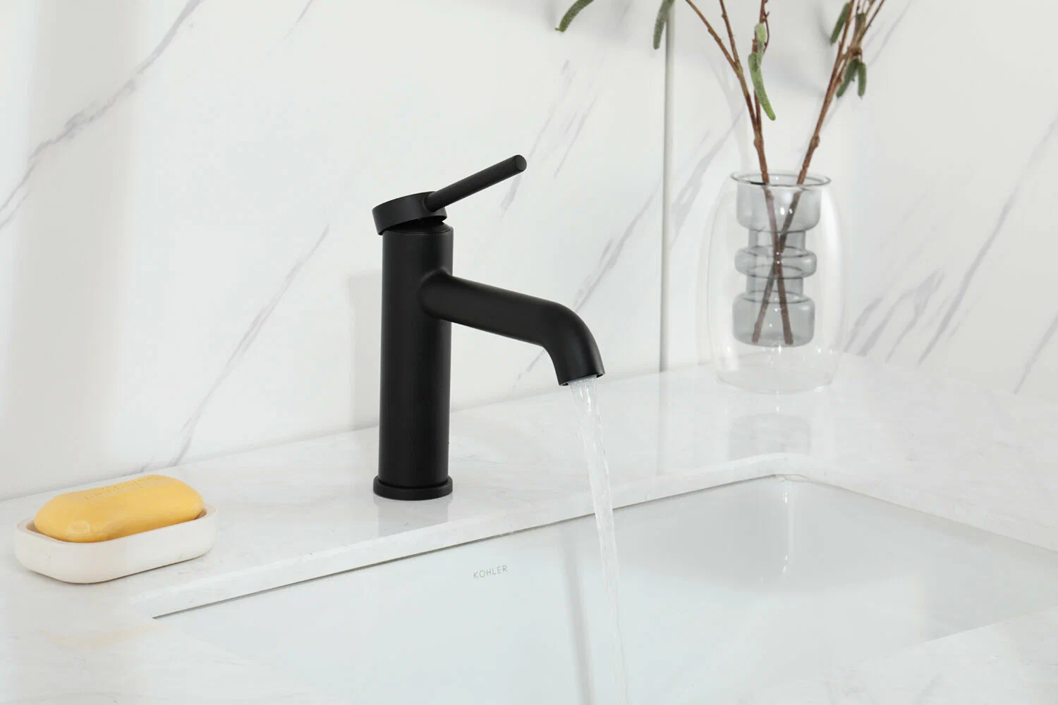 Смеситель для умывальника Gappo G1006-6 Черный (1046755) - фото 5