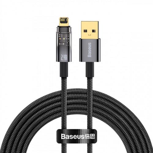 Кабель Baseus CATS000501 Fast Charging Data Cable USB для IP Lightning 100W 2 м Black (fc9f9c19)