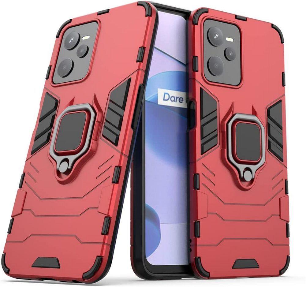 Противоударный чехол Realme C35 (подставка кольцо) Red (29680-2D)