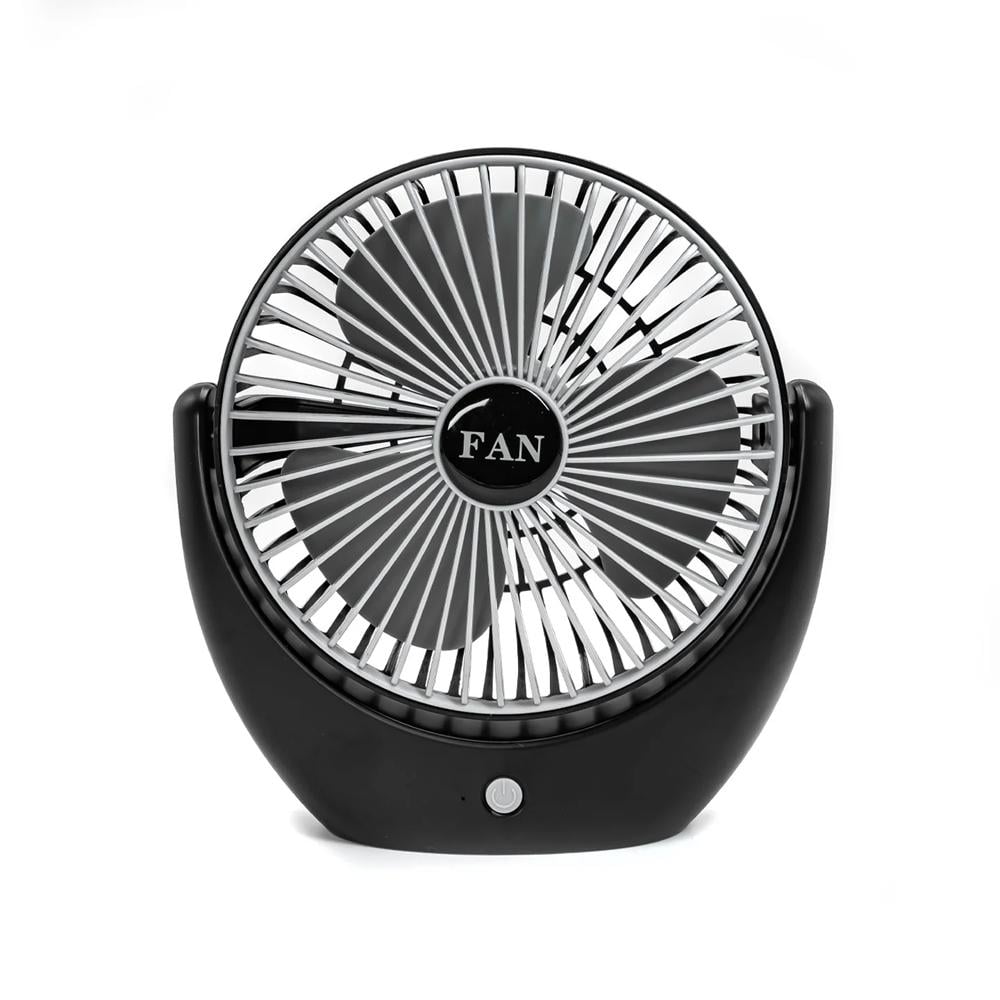 Вентилятор портативный настольный Portable Fan PF-17 USB аккумуляторный 3 скорости 1200 мАч 180° Черный (SS-120)