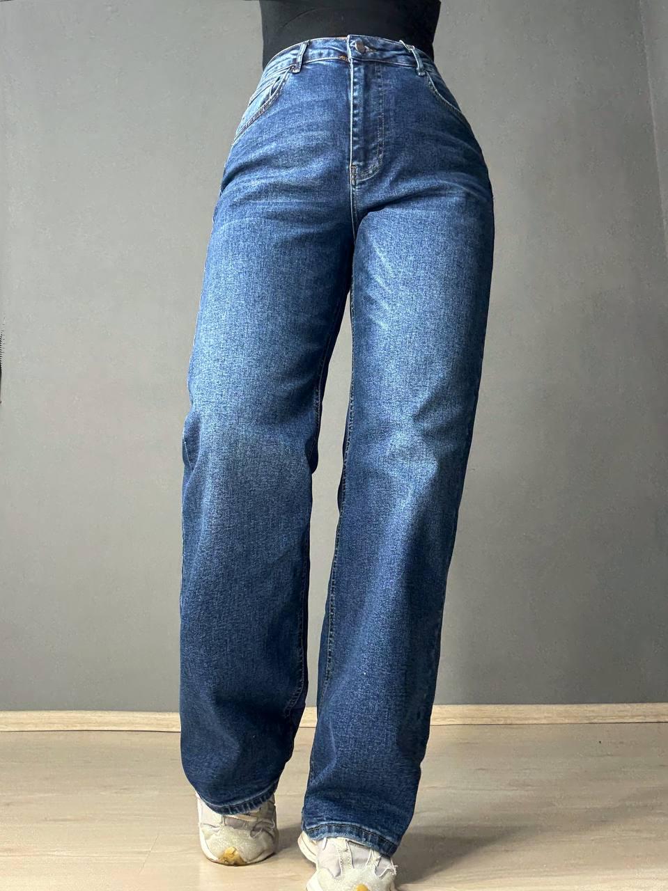 Джинсы женские ITS Basic 3421-2 straight fit прямые стрейчевые р. 42 Синий (5198)