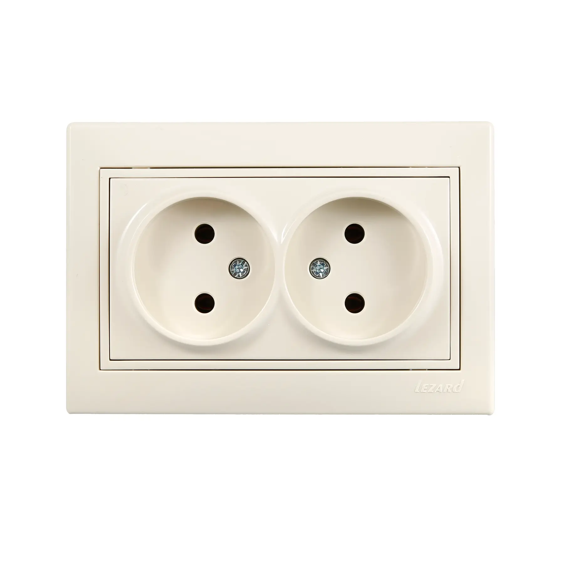 Розетка Lezard Mira 2-я Кремовый