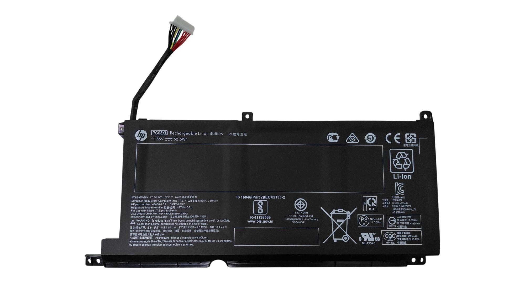 Акумулятор для ноутбука HP L48495-005 Pavillion Gaming 15-dk 11,55V 4323 mAh OEM Black Акумулятор для ноутбука HP L48495-005 Pavillion Gaming 15-dk 11,55V 4323 mAh OEM Black