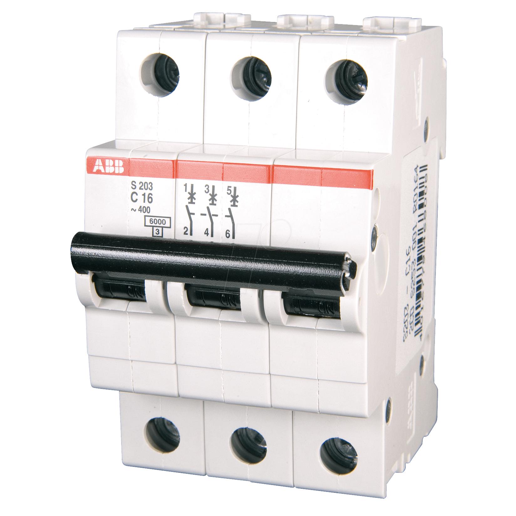 Автоматичний вимикач ABB S203 C16/3 6 Ка