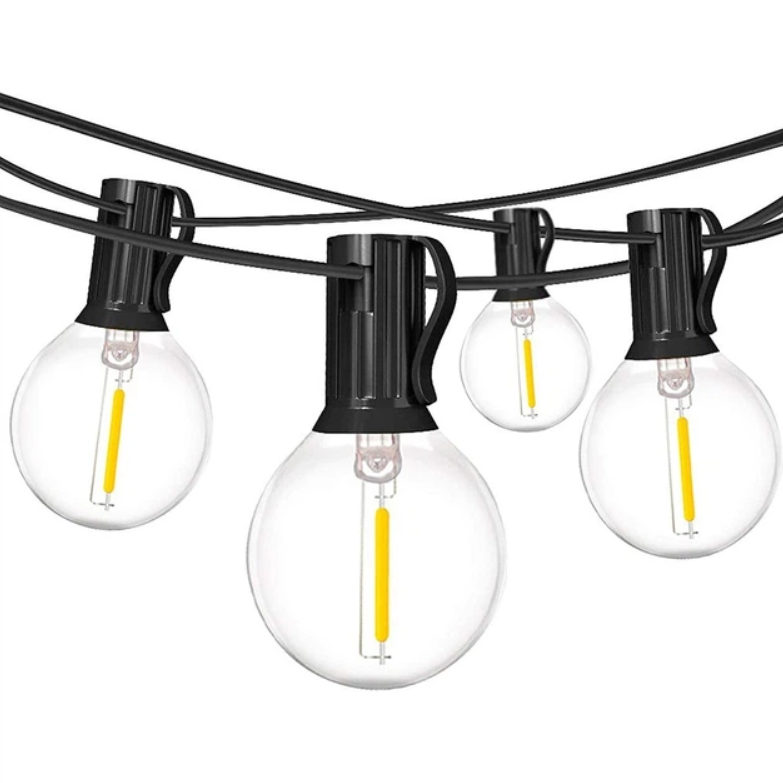 Гирлянда светодиодная уличная на солнечной батарее с пультом управления 35 ламп 15 м Теплый желтый (958)