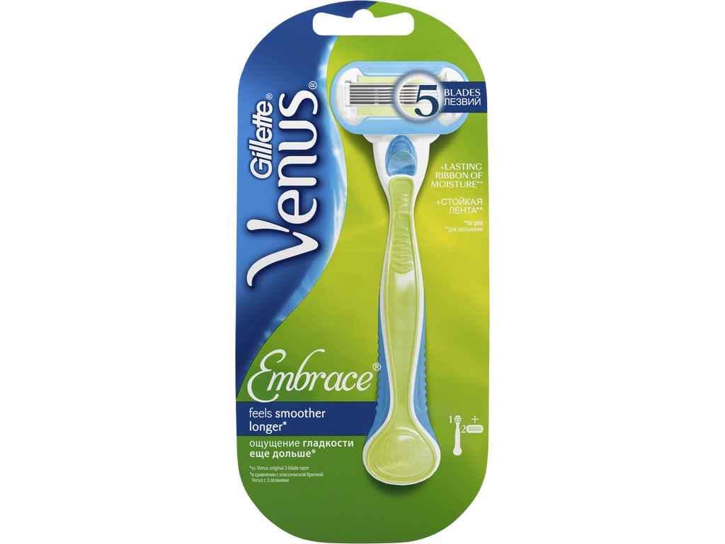 Станок для гоління жіночий Gillette Venus EMBRACE з змінними касетами 2 шт.