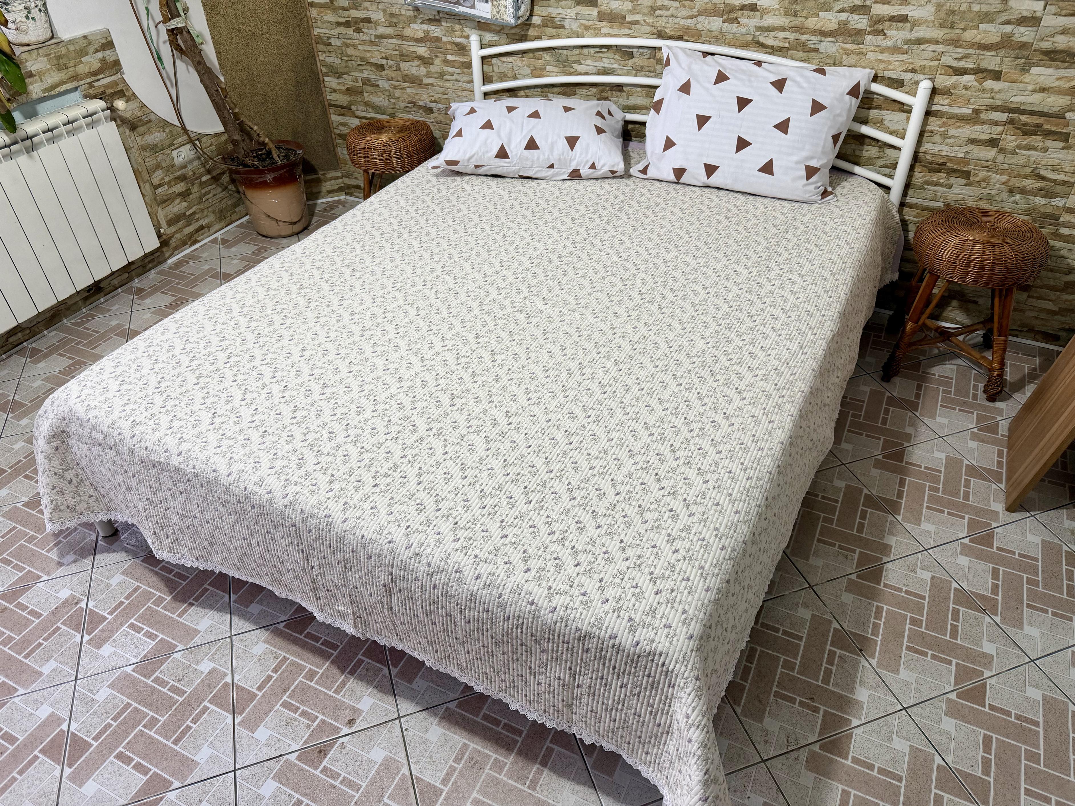 Плед-покрывало из микрофибры летнее Прованс евро 230х230 см Светло-бежевый 5 (MP-2703lbeige5/x230)