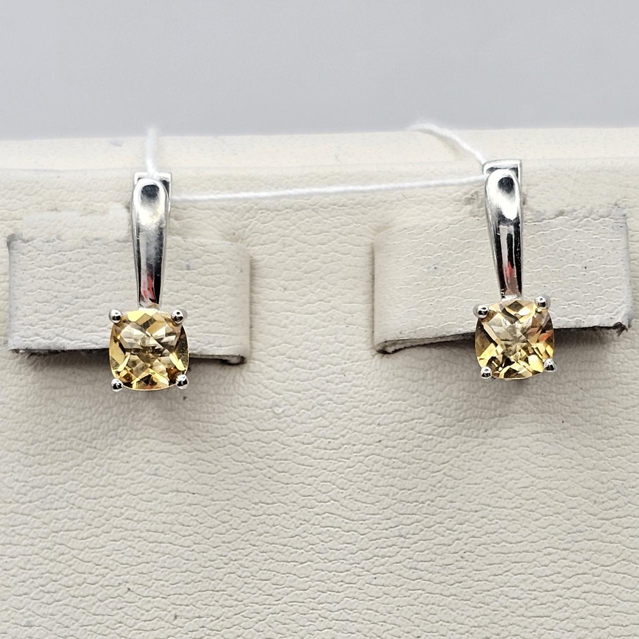 Серебряные серьги с цитрином 2,62 г (2831096297)