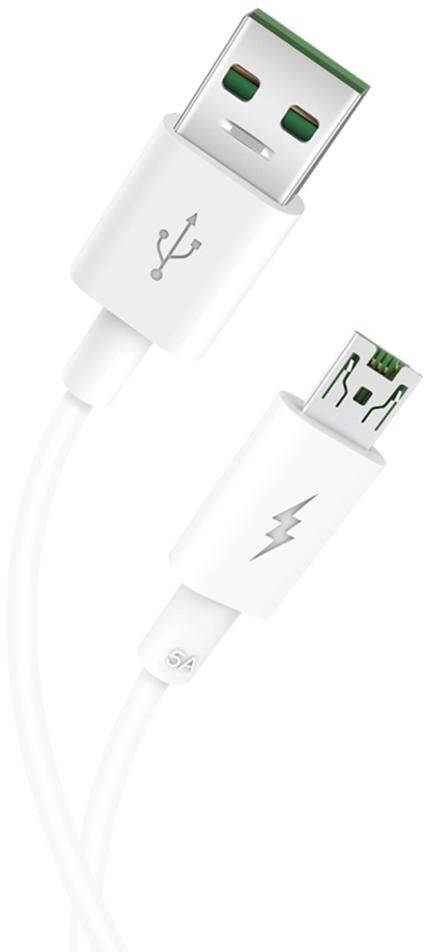 Кабель интерфейсный Xo NB119 USB-microUSB 1 м White (27507)