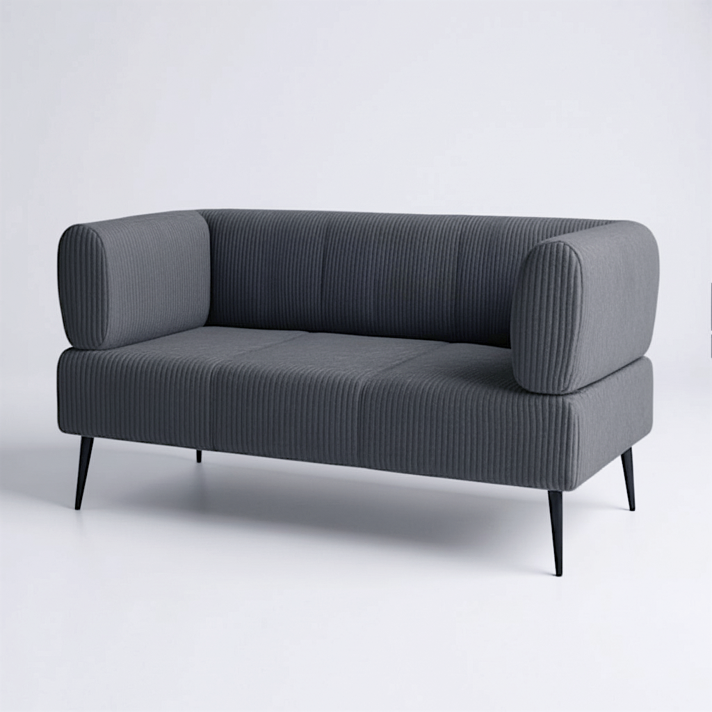 Диван офісний ТОБІ ШО Бенно-1 з підлокітниками 1200х720х750 мм велюр/вельвет Lotus 98/DK Grey (gfjkgh79) Диван офісний ТОБІ ШО Бенно-1 з підлокітниками 1200х720х750 мм велюр/вельвет Lotus 98/DK Grey (gfjkgh79)