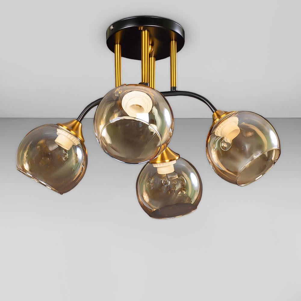 Люстра потолочная Light House DX-18786-4 BK+DGD 460х460х300 мм Золотой/Черный/Бронзовый Люстра потолочная Light House DX-18786-4 BK+DGD 460х460х300 мм Золотой/Черный/Бронзовый
