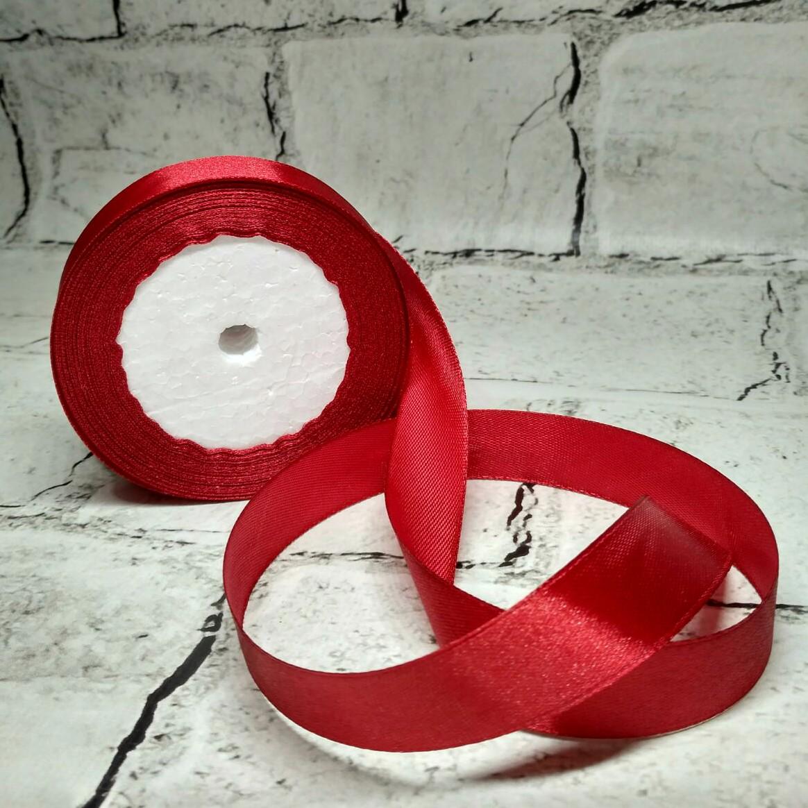 Лента атласная 2 см 23 м Бордовый (25-5871)