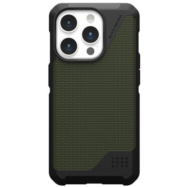 Чохол накладка для телефону UAG Metropolis LT Magsafe Apple iPhone 15 Pro Max Kevlar Olive - фото 1