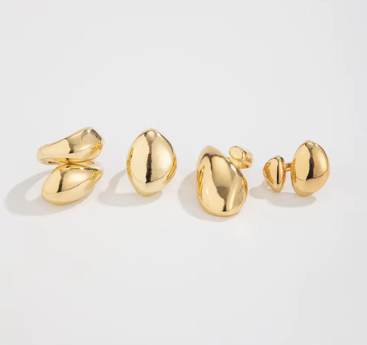 Набор перстней Сяй 4 шт. Золотой (29019564)