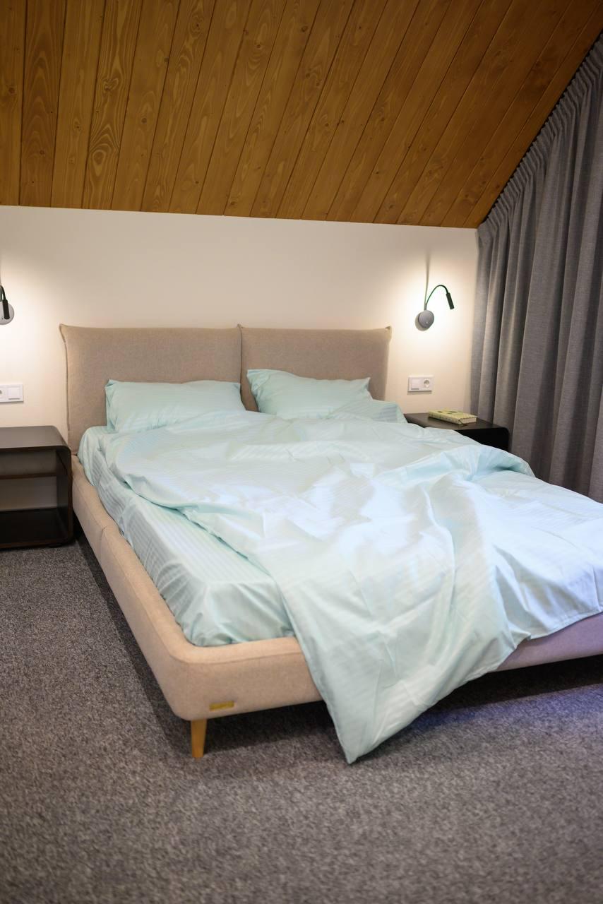 Комплект постельного белья Signorina Siena из страйп-сатина полуторный 50х70 см/70х70 см Мятный (0013P) - фото 3