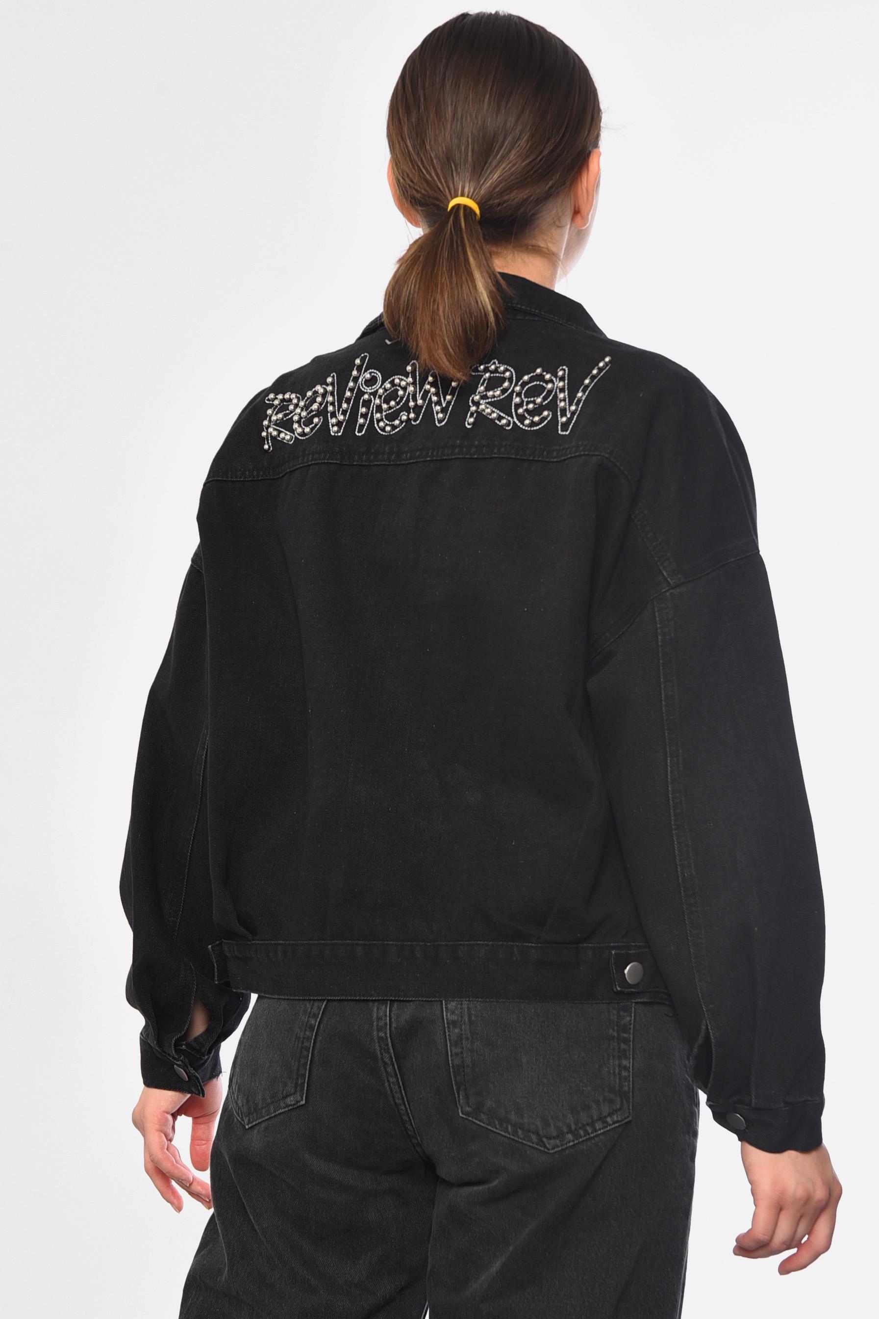 Джинсовка жіноча 2XL Чорний (184215) - фото 3 Джинсовка жіноча 2XL Чорний (184215) - фото 3