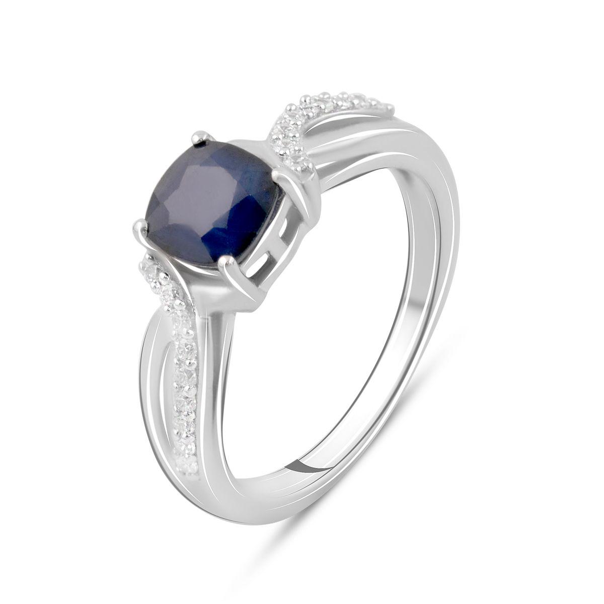 Кольцо серебряное с натуральным сапфиром 1,175 ct 3,25 г р. 18 (2098409)