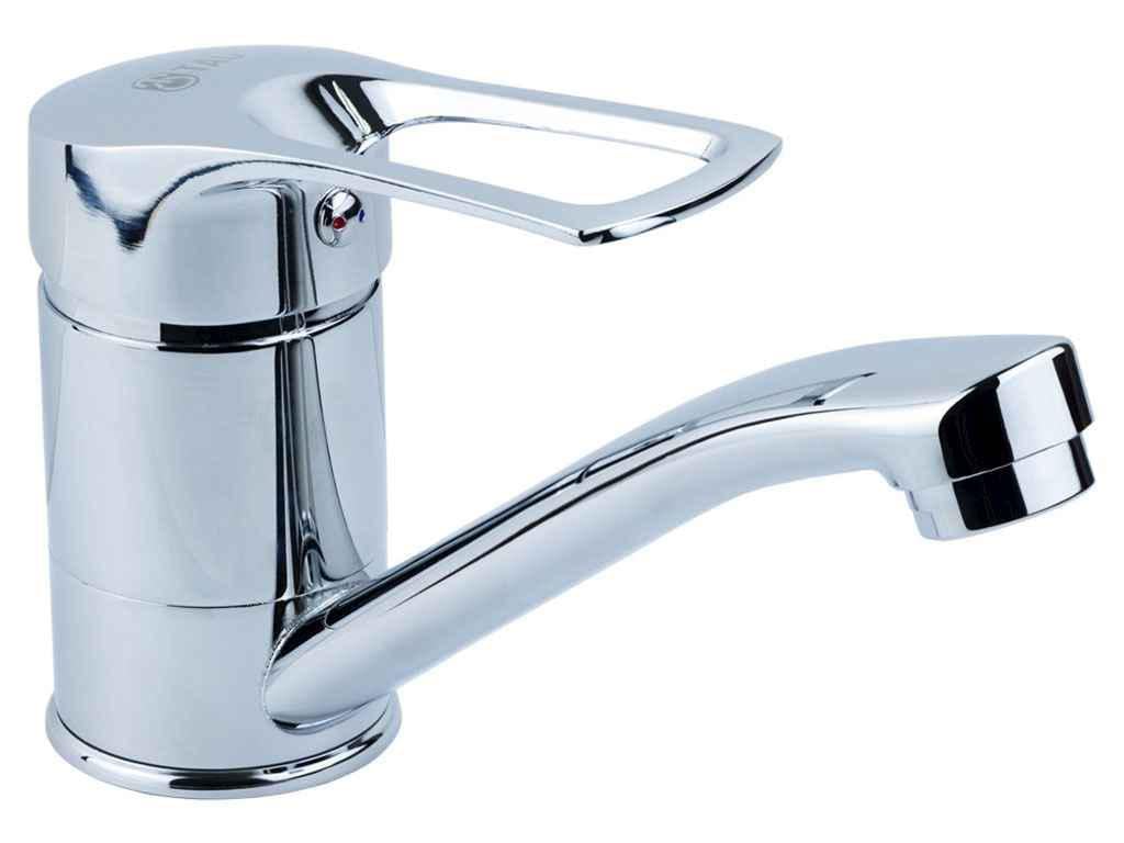 Смеситель TAU SM Ø 40 мм для кухни гусак прямой 150 мм на гайке (9843100)