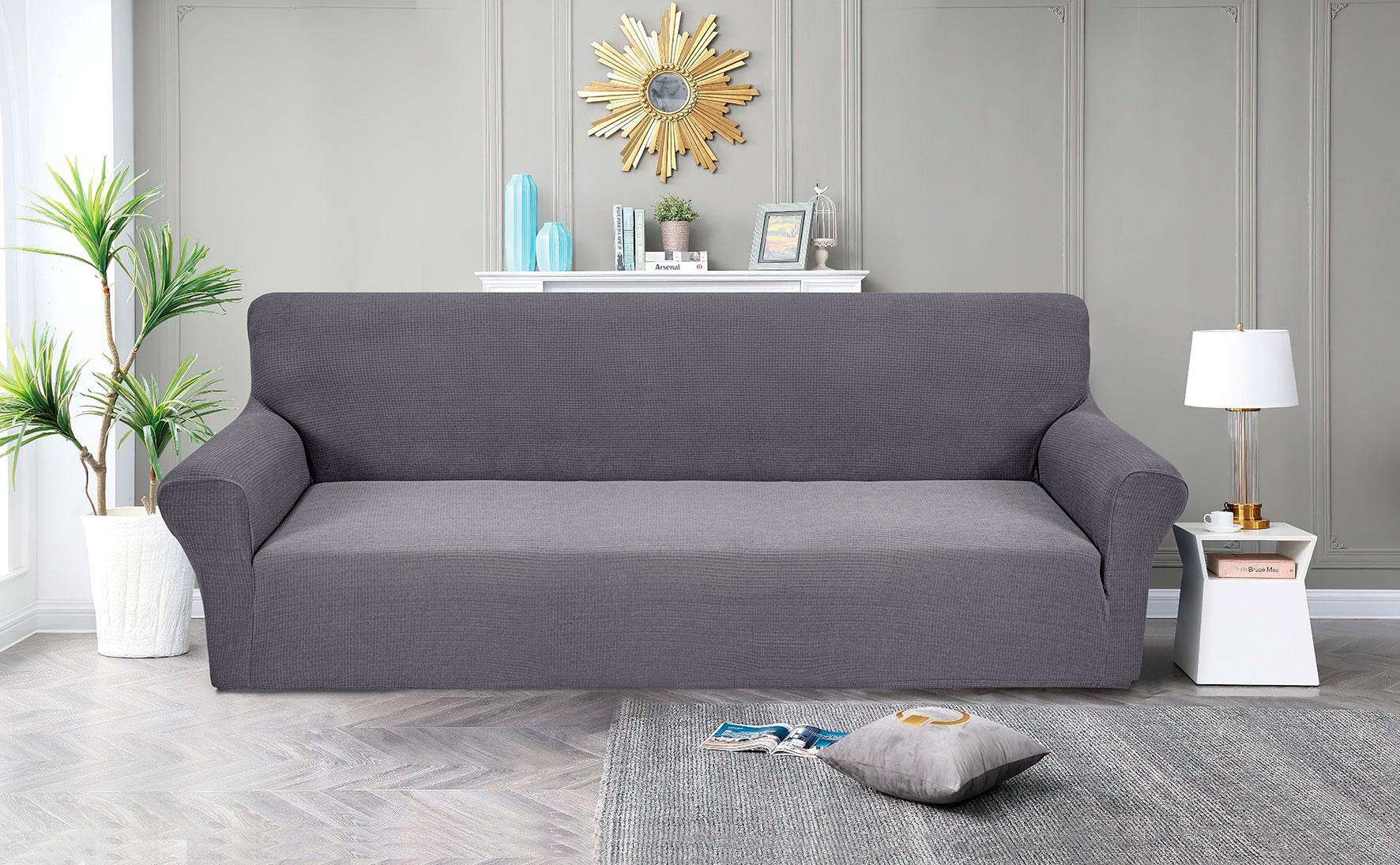 Чохол на диван чотиримісний Love You Corn Fleece Сірий (81197)