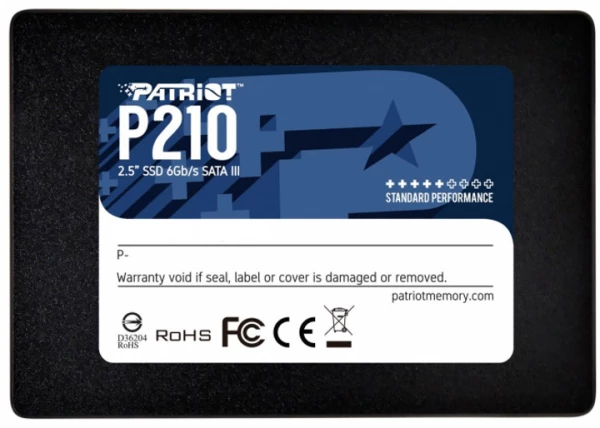 SSD-накопитель Patriot P210 128Gb SATA III 2,5" 3D NAND QLC (P210S128G25)