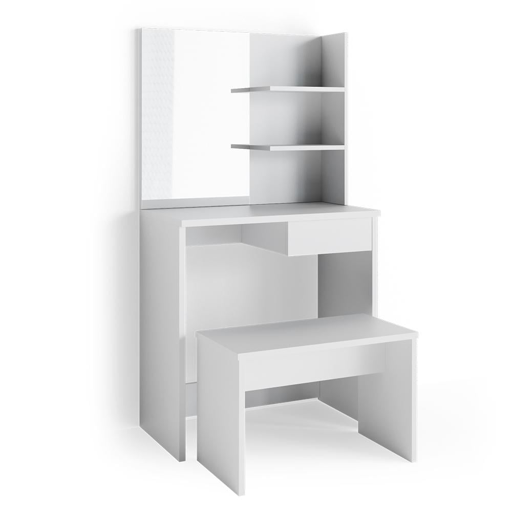 Туалетний столик Vicco Dekos з лавкою Білий Туалетний столик Vicco Dekos з лавкою Білий