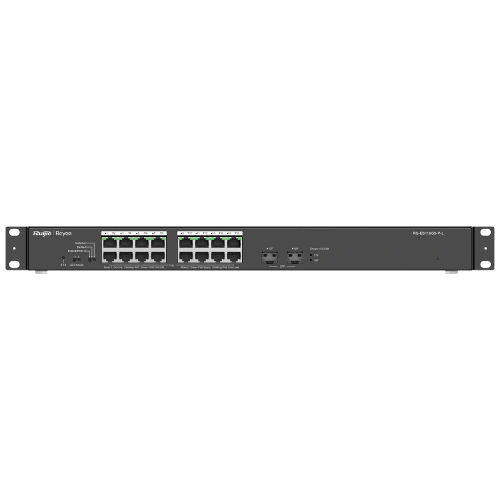 Комутатор 18 портів некерований Ruijie Reyee RG-ES118GS-P-L PoE (2863456242)