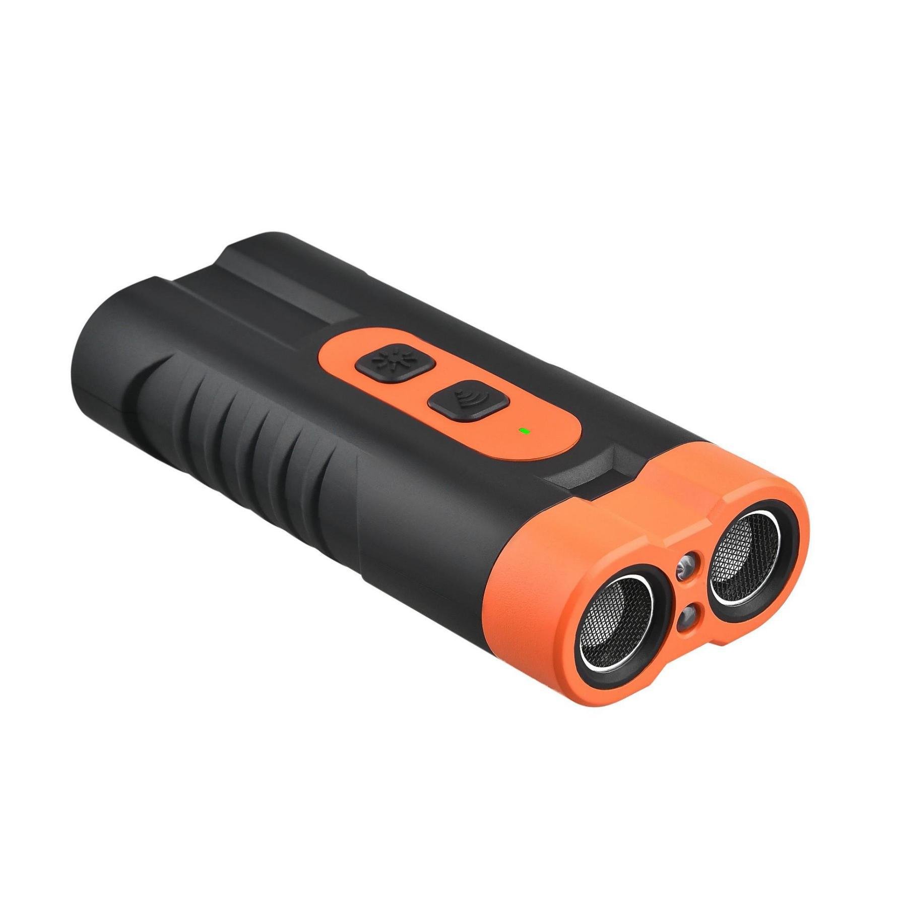 Відлякувач собак ультразвуковий Anti Dog Bark 2 динаміка з ліхтариком зарядка від USB Чорний (QG-07)